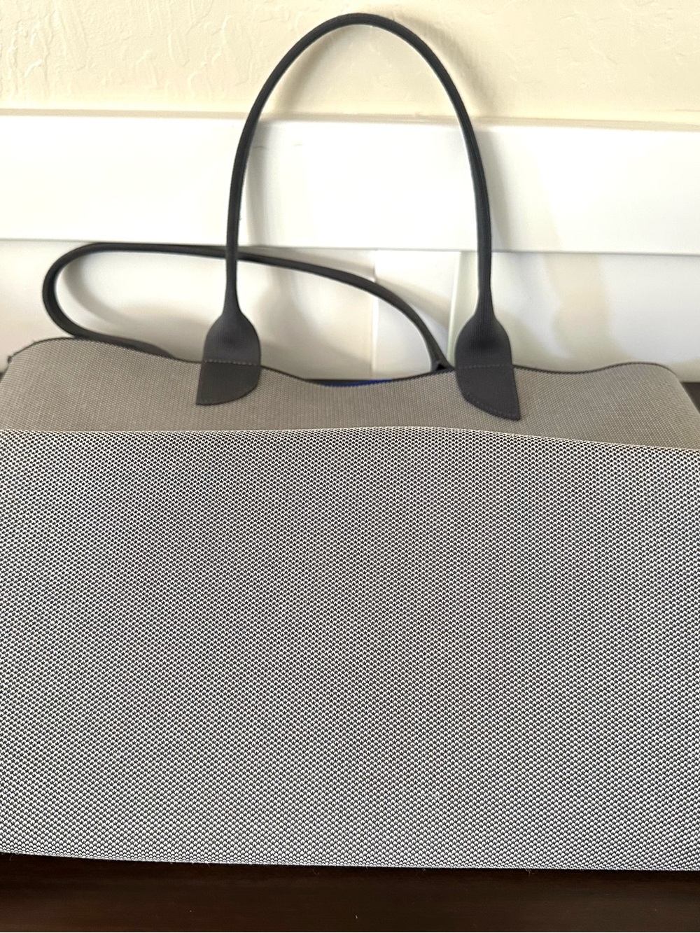 Rothy’s Essential Tote Grey Mist Gray Recycled Knit Shoulder Bag Travel Work - Picture 5 of 6
